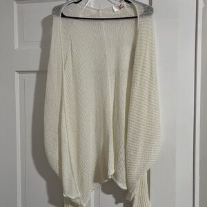 Krush Cream Women's Poncho Sweater